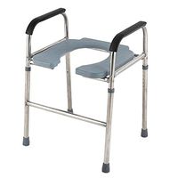 AXD Elderly Toilet Safety Surround Frame Chair, Adjustable Stainless Steel Bathroom Shower Stool Rail with Anti-Slip Handrail