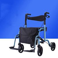 GGYDD Folding Rollator Walker,4 Wheel Medical Rolling Walker with Seat Aluminum Transport Chair for Adult,Senior,Elderly Handicap-c 61x95x85cm(24x37x33)