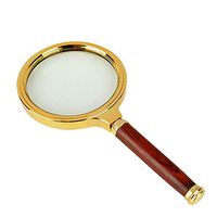 Lhx Ultra-Circular Hand-held Magnifier (5X Magnification) - Scratch-Resistant Glass Lens - Large Horizontal Viewing Angle