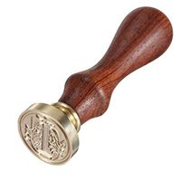 LAAT Classic 26 A-Z Alphabet Letter Stamp Retro Seal Wax Stamp Assorted Color Wood Sealing Wax for Wedding Decoration (T)