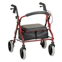 Rollator Zoom 18 Aluminum Rolling Walker (Red)