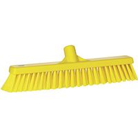 Vikan 31746 Coarse/Fine Sweep Floor Broom Head, Polypropylene Block, 16-1/2" Polyester Bristle, Yellow