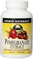 Source Naturals Pomegranate Extract 500 mg Complete Whole Fruit Ellagic Acid Antioxidant & Added Fiber - 120 Tablets 