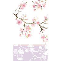Evergreen Set of 2,Guest Towel Size Napkin, 8"x4.5", Pack of 15, Cherry Blossoms