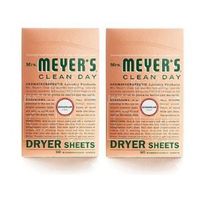 Mrs. Meyer's Clean Day Dryer Sheets, Geranium, 80-Count Boxes (Pack of 12)