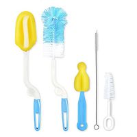 Alisy 5/6Pcs Baby Feeding Bottle Brush - Sponge Cleaner Straw Nipple Cleaning Washing Tool, for Smoothie Straws, Lass Tea Water Cups, Chinaware Porcelain Coffee Stains, Baby Bottles (B 5Pcs)