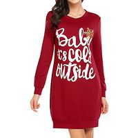 Women Sleeveless Dresses Solid Color Christmas Print Letter Party Evening Vintage Crew Neck Dress 1950s Vintage Prom Gown Evening Party Pleated Swing Skirt, Viviplus