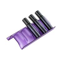 Buwico 5PC Essential Oil Bottles Storage Racks Oil Bottles Expandable Essential Oil Holders for 5ML 10ML 15ML 20ML Essential Oil Organizing Displaying Spice Oils Racks (5PCS, Purple)