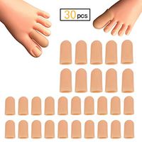 30 Pieces Gel Toe Caps, Silicone Toe Protector Toe Covers, Protect Toe from Rubbing, Ingrown Toenails, Corns, Blisters, Hammer Toes and Other Painful Toe Problems