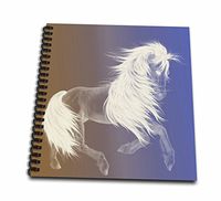 3dRose db_99242_1 Spirit of The Horse Animals White Horse Drawing Book, 8 by 8-Inch