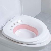 QBABY Folding Sitz Bath,Collapsible Portable Bidet for Perineal, Hemorrhoidal, Episiotomy Soak Relief,Women Health Care,Toilet Tool (Pink)