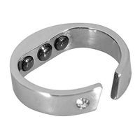 Anti Snore Ring, Reusable Adjustable Acupressure Apnea Sleeping Aid Tool, Harmless Titanium Steel Snoring Rings Against Insomnia (L)