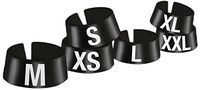 Mark Bric 0-S-XXL131B Classic Size Marker Letter Set, Includes 6 Sizes, Black with White Print (Pack of 500)