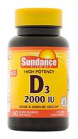 Sundance 2000 LU Vitamin-D3 Supplement, 60 Count