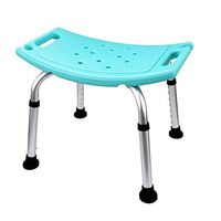 LBSX Heavy Duty Shower & Bath Chair,Weight Capacity, Quick & Easy Tools Free Assembly, Lightweight & Seat Height Adjustable, Great for Travel Green
