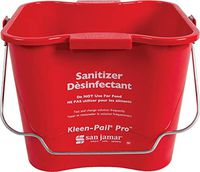 San Jamar KP256RD Kleen-Pail Commercial Cleaning Bucket, 8 Quart, Red