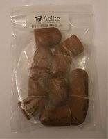 A+Elite Pedicure Manicure Abrasive Sanding Caps/Sleeves/Bands LARGE D16mm x 25mm 10-PACK For Callus Removal And Nail Filing (150# Medium Brown)