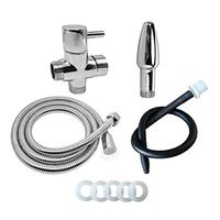 Greymond Shower Enema Kit, Stainless Steel Shower Hose Enema Douche Cleansing System with Silicone Hose