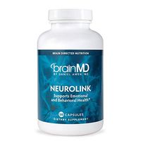 Dr. Amen brainMD NeuroLink - 180 Capsules - Stress Relief & Mood Support Supplement, Promotes Optimal Brain Function, Focus & Concentration - Gluten-Free - 45 Servings