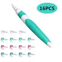 Ear Wax Remover Kit,Earwax Remover Tool Ear Wax Cleaning, Smart Spiral Swab Spiral Heads Earwax Remover  with 16 Replacement Soft Silicone Spiral Tips Suitable for Adults Or Children Soft and Safe