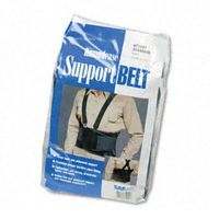 Safco Remedease Standard Back Support, Size X-Large Fits Waist 42-48, Black