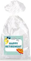 Happy Retirement Beach Party Favor Bags with Ties - 12pack