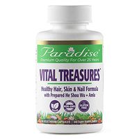Paradise Herbs Vegetarian Capsules, Vital Treasure Healthy Hair, 60 Count