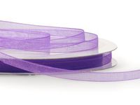 Ben Collection 1/4" X 50 Yard Plain Organza Ribbon Art & Sawing Craft Party Favor Gift Wrapping (Purple)