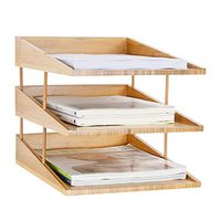 Desktop Storage Organizer, Modern Acrylic Paper Organizer Tray, Folder Box File, Stackable Magazine Holder, Mail Sorter, Great for Home or Office