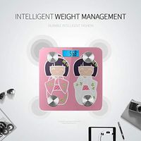 LYAOE Bluetooth Body Fat Scale Japanese Dolls Kokeshi Smart Wireless Scale with LCD Display Measuring Body Weight Bmi and Health Digital Scale