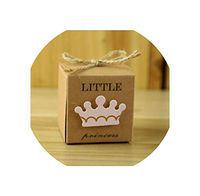 Harrypopo decorative-boxes Princess Prince Wedding Sugar Bag Rkraft Paper DIY Candy Box Carton Packaging Snack Box Wedding Party Supplies,Princess,100 Pcs