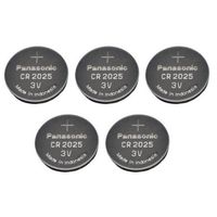 Panasonic CR2025 3V Lithium Coin Battery (Pack of 20)