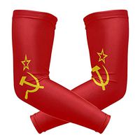 USSR Soviet Union Flag 1 Pair UV Protection Cooling Long Sports Arm Sleeve