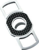 Visol VCUT40 Cabral Carbon Fiber Brushed Chrome Guillotine Cigar Cutter