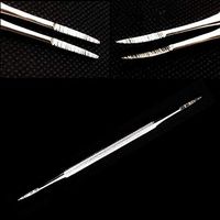 Renovatio Store - 1Pc Stainless Steel 2 Way Multifunction Nail Art File Cuticle Spoon Pusher Remover Dead Skin Groove Pick Manicure Pedicure Tools