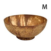 WWSHM Handmade Wooden Bowls Natural Thai Old Coconut Shell Bowl Tableware Rice Fruit Salad Bowl Dessert Container (Color : M)