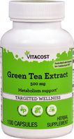Vitacost Green Tea Extract - Standardized - 500 mg - 100 Capsules