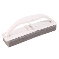 Nordic Style Folding Bathroom Sponge Brush Window Glass Cleaner Cleaning Brush for Washing Windows Bathtub Kitchen Wall Home Ceramic Tile Floor Household Cleaning Tools (White)