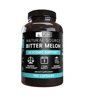 Natural Source Bitter Melon, 365 Capsules, 1 Year Supply, No Magnesium or Rice Filler, No Gluten, No Soy or Dairy, 415 mg per Serving of Undiluted Bitter Melon with No Additives