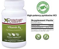 Vitamin B6 | High Potency Pyridoxine HCL | B-6-250 mg | Supports Energy Production, Metabolism and Normal Nervous System Function*| 150 Vegetarian Capsules