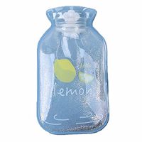 D-YYBB Hot Water bag, Hot Water Bottle Silica Heart Transparent Warm,Portable Mini Girl Pocket Hand Warmer Pack Cute Fruits Pattern Warm Water-filling Hot Water Bottle,for Women And Children,Cosy Bed
