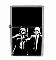 Pulp Wars Funny Sci-Fi Hitmen Flip Top Oil Cigarette Lighter
