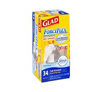 Glad ForceFlex Odor Shield 13 Gal. Tall Kitchen Drawstring Bags 34 ct (Pack of 6)