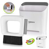 Mini Dustpan and Squeegee Small Hand Broom Counter Brush Cleaning Set with Squeegee Edge, Kitchen and Bathroom Handbroom for Countertops or Personal Areas