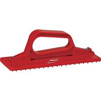 Vikan 55104 Hand-Held Scrub Pad Holder, Polypropylene, 9" L x 3-45/64" W, Red