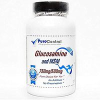 Glucosamine 750mg and MSM 500mg Triple Strength // 100 Capsules // Pure // by PureControl Supplements