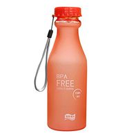 Braceus 550ML Candy Color Water Bottle Portable Leakproof Sport Outdoor Travel Healthy Drinking Cup (Red)