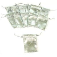 FindingKing 12 Pouches Silver Gift Bags Drawstring Jewelry Favor 2"