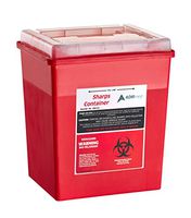 AdirMed Sharps & Needle Biohazard Disposal Container - 8 Quart - Flip-Open Lid - 1 Pack