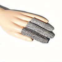 10 Pcs Cut Resistant Finger Cots Level 5 Protection Anti-Cut Fingertips Protector Hands Finger Sleeve Safety Guards Glove Substitute by EORTA for Kitchen, Work, Sculpture, Unisex, Anti-Slip, Reusable